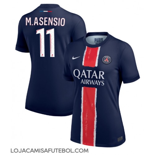 Camisa de Futebol Paris Saint-Germain Marco Asensio #11 Equipamento Principal Mulheres 2024-25 Manga Curta